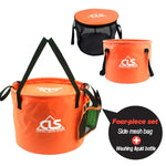 30L 4 in 1 PVC 야외 접이식 이중 배수 바구니 캠핑 낚시 장비 가방