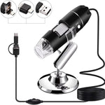 1600X 확대경 HD 이미지 센서 3 in 1 USB 디지털 현미경 8 LED 및 전문 스탠드 포함