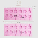 12구 DIY 실리콘 초콜릿 몰드(롤리팝 모양), 소 모양, 롤리팝 모양