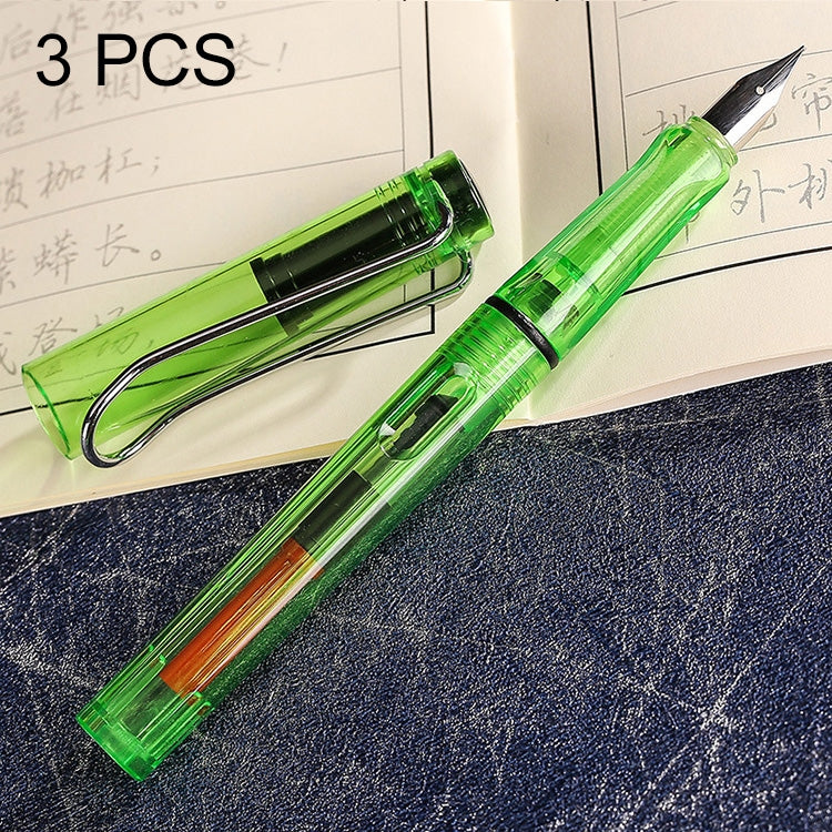 3개 세트 학교 사무용 초미세 티타늄 합금 닙 투명 피스톤 만년필(블랙), 랜덤 배송(0.5mm/0.38mm 닙), HC3328B, HC3328E, HC3328F, HC3328G, HC3328L, HC3328LG, HC3328P, HC3328R, HC3328TE, HC3328TG, HC3328TH, HC3328TL, HC3328TT
