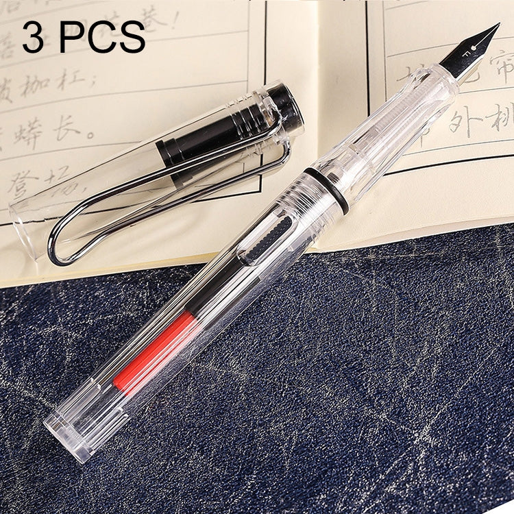 3개 세트 학교 사무용 초미세 티타늄 합금 닙 투명 피스톤 만년필(블랙), 랜덤 배송(0.5mm/0.38mm 닙), HC3328B, HC3328E, HC3328F, HC3328G, HC3328L, HC3328LG, HC3328P, HC3328R, HC3328TE, HC3328TG, HC3328TH, HC3328TL, HC3328TT