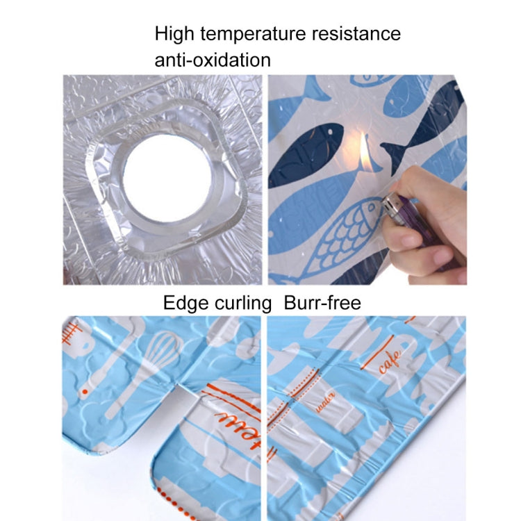 2개 세트 가스레인지 보호대 식기 프린트 호일 내열 방오 라이너 청소 주방 도구 매트, HC3595A, HC3595B, HC3595C