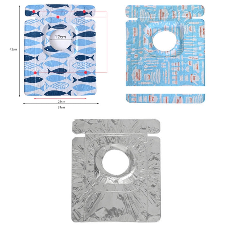 2개 세트 가스레인지 보호대 식기 프린트 호일 내열 방오 라이너 청소 주방 도구 매트, HC3595A, HC3595B, HC3595C
