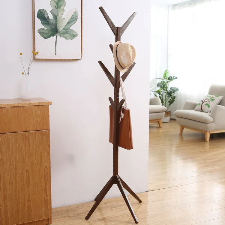 창의적 나무 모양 원목 바닥 모자걸이 옷걸이, 크기: 175x45x45cm, 175x45x45cm (다크 커피), 175x45x45cm (화이트), 175x45x45cm (우드)