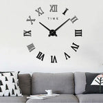 침실 홈 장식 무테 로마 숫자 대형 DIY 벽 스티커 무음 시계, 크기: 100*100cm, M011 (블랙), M011 (골드), M011 (실버)