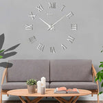 침실 홈 장식 무테 로마 숫자 대형 DIY 벽 스티커 무음 시계, 크기: 100*100cm, M011 (블랙), M011 (골드), M011 (실버)