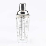 스테인리스 스틸 유리 칵테일 셰이커 도구 밀크티 컵 스케일 포함, 용량: 450ml, 450ml 칵테일 셰이커