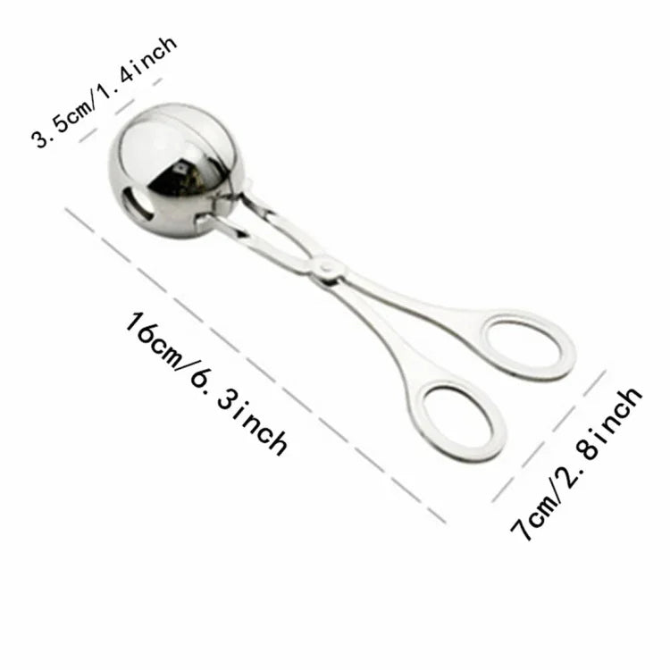 스테인리스 스틸 미트볼 메이커 속을 채운 미트볼 클립 DIY 생선 고기 밥볼 메이커, 스테인리스 스틸
