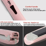 무선 미니 USB 충전식 헤어 스트레이트너 헤어 컬러 이중 용도 헤어 스플린트