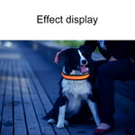 중형 및 대형견 태양광 + USB 충전 LED 라이트 목걸이, 목 둘레 사이즈: S, 35-40cm, 사이즈: S