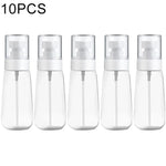 10개 휴대용 리필 가능한 플라스틱 미세 미스트 향수 스프레이 병 투명 빈 스프레이 병, 80ml, 80ml