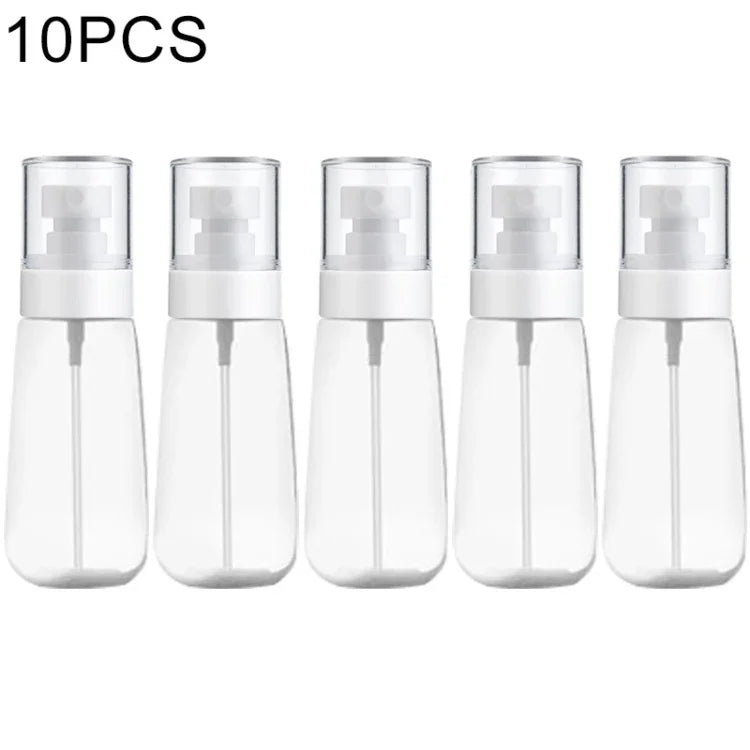 10개 휴대용 리필 가능한 플라스틱 미세 미스트 향수 스프레이 병 투명 빈 스프레이 병, 80ml, 80ml