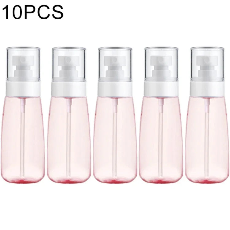 10개입 휴대용 리필 가능한 플라스틱 미세 안개 향수 스프레이 병 투명 빈 스프레이 병, 100ml, 100ml