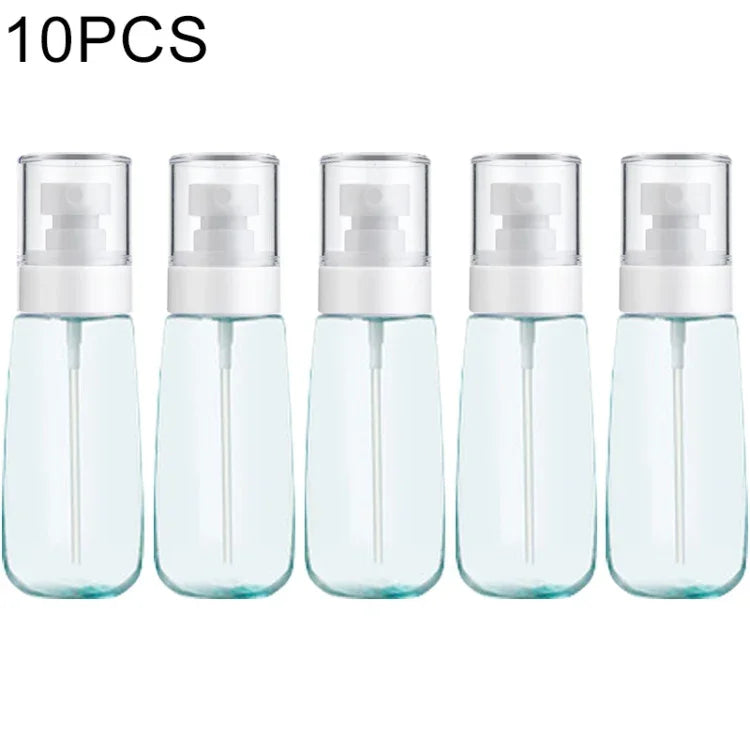 10개입 휴대용 리필 가능한 플라스틱 미세 안개 향수 스프레이 병 투명 빈 스프레이 병, 100ml, 100ml