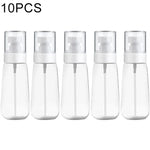 10개입 휴대용 리필 가능한 플라스틱 미세 안개 향수 스프레이 병 투명 빈 스프레이 병, 100ml, 100ml