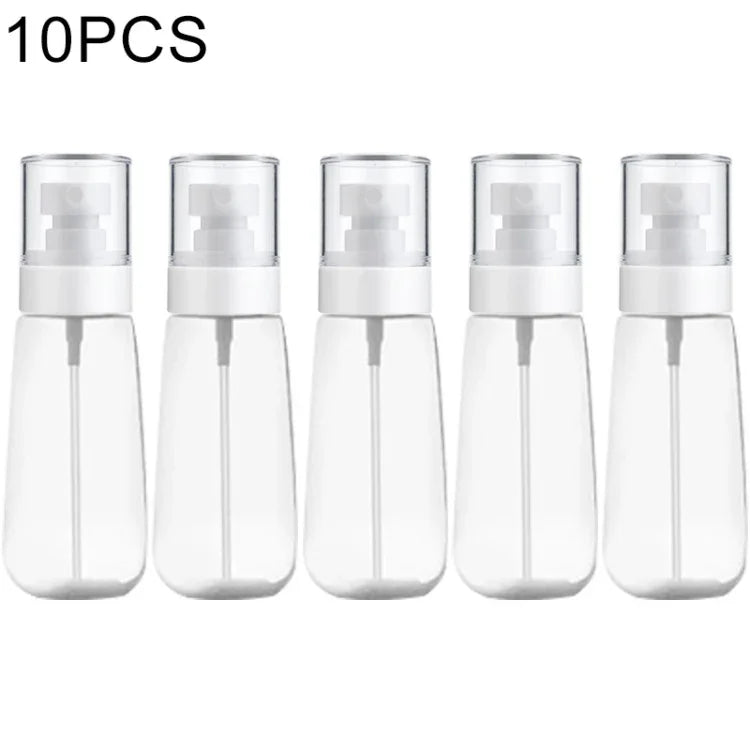 10개입 휴대용 리필 가능한 플라스틱 미세 안개 향수 스프레이 병 투명 빈 스프레이 병, 100ml, 100ml