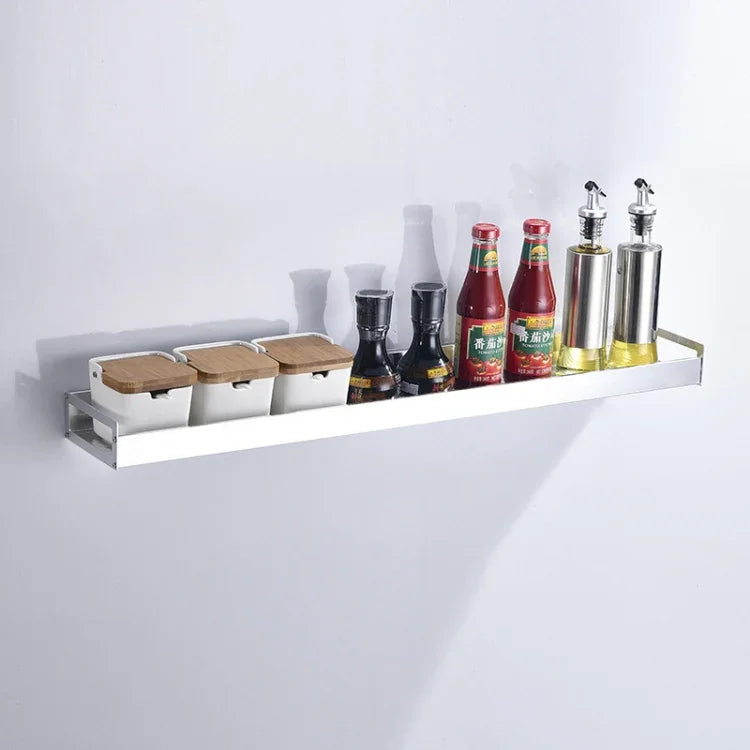 80cm 주방 다기능 벽걸이 홀더 조미료 보관 선반, 80cm(실버)