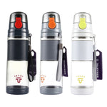 Teloy TNY-9601 650ML 휴대용 스냅 캡 우주 컵 병, 적용 수온: -20 ~ 120도, TNY-9601 (다크 그레이 + 레드)