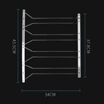 MICLAN Four Rows Stainless Steel Hanging Wine Glass Holder, Size: 34*38*43cm, Size: 34*38*43cm