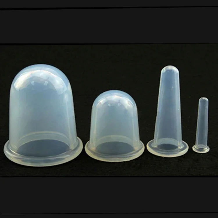 4-in-1 건강 관리 바디 마사지 진공 실리콘 부항컵, 랜덤 색상 배송, 4-in-1