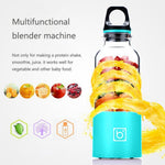 Bingo 500ml 미니 휴대용 USB 충전식 전기 주서 컵 주서 블렌더, 분당 22000회 회전, 2날 헤드 핑크, 2날 헤드 그린, 2날 헤드 블루, 2날 헤드 퍼플, 2날 헤드 레드