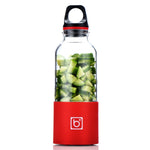Bingo 500ml 미니 휴대용 USB 충전식 전기 주서 컵 주서 블렌더, 분당 22000회 회전, 2날 헤드 핑크, 2날 헤드 그린, 2날 헤드 블루, 2날 헤드 퍼플, 2날 헤드 레드