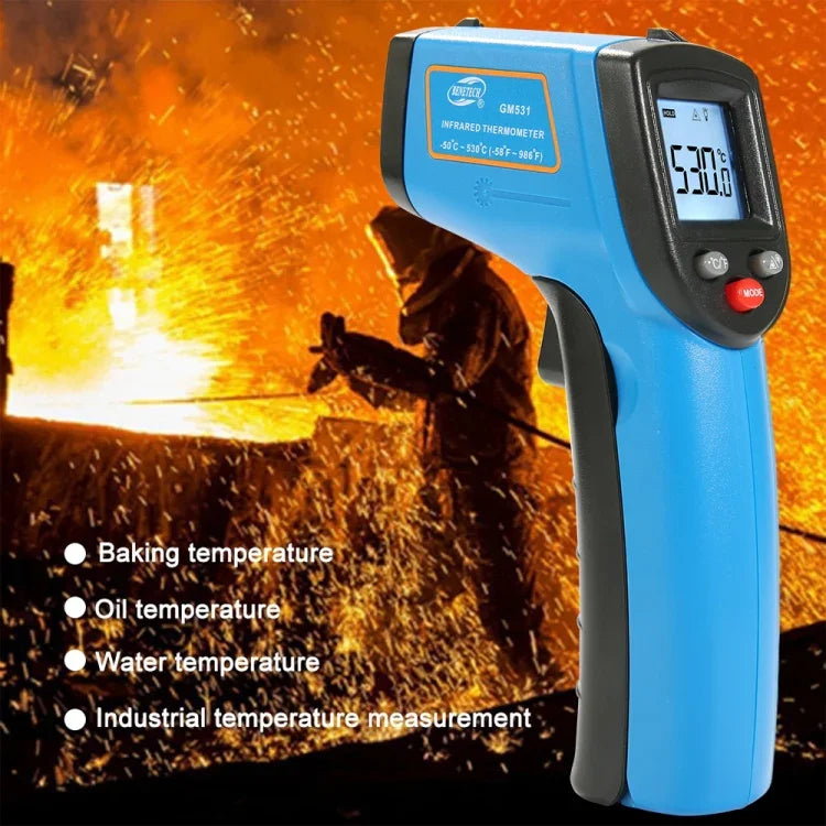 BENETECH GM531 휴대용 온도계 요리용 디지털 적외선 온도계, 측정 범위: -50~530℃, GM531