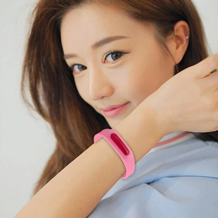 10개입 모기 퇴치 실리콘 팔찌 버클 손목밴드 벌레 퇴치, 어린이 및 성인용, 길이: 23cm, 랜덤 색상 배송, 10개입