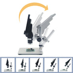 G1200 7인치 LCD 스크린 1200X 휴대용 전자 디지털 데스크탑 스탠드 현미경, 호주 플러그, 리튬 배터리 호주 플러그, 리튬 배터리 유럽 플러그, 리튬 배터리 영국 플러그, 리튬 배터리 미국 플러그