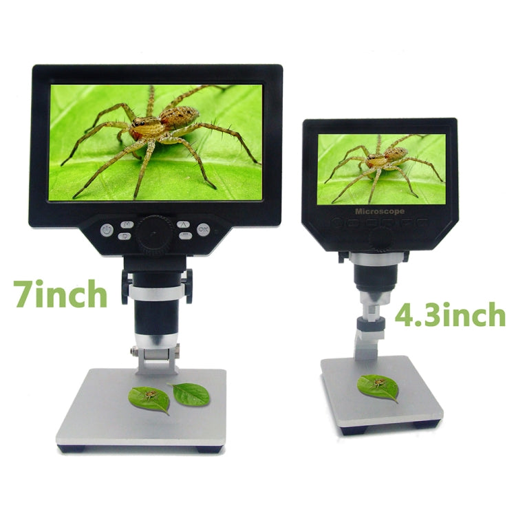 G1200 7인치 LCD 스크린 1200X 휴대용 전자 디지털 데스크탑 스탠드 현미경, 호주 플러그, 리튬 배터리 호주 플러그, 리튬 배터리 유럽 플러그, 리튬 배터리 영국 플러그, 리튬 배터리 미국 플러그