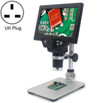 G1200 7인치 LCD 스크린 1200X 휴대용 전자 디지털 데스크탑 스탠드 현미경, 호주 플러그, 리튬 배터리 호주 플러그, 리튬 배터리 유럽 플러그, 리튬 배터리 영국 플러그, 리튬 배터리 미국 플러그