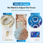APEXEL APL-MS002BK 200X HD 범용 휴대용 휴대폰 현미경 LED 라이트 포함, APL-MS002BK