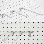 10개 슈퍼마켓 의류 매장 페그보드 슬랫 월 훅 선반 구멍판, 구멍 간격: 2.5cm, 길이: 10cm, 와이어 직경: 3.3mm, 길이: 10cm