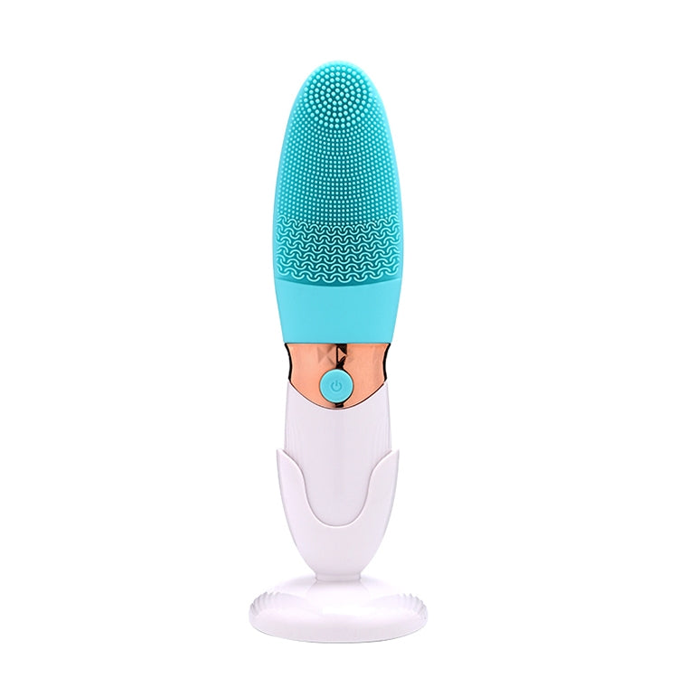 CNaier AE-618 배터리 구동 실리콘 음파 얼굴 피부 관리 전기 페이셜 클렌저, AE-618(오렌지), AE-618(핑크), AE-618(그린), AE-618(블루)