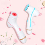 CNaier AE-868 배터리 구동 실리콘 초음파 진동 얼굴 피부 관리 전동 페이셜 클렌저, AE-868(핑크), AE-868(블루)