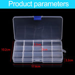 Removable Grid Plastic 15 Slots Box Organizer for Jewelry Earring Fishing Hook Small Accessories, 15 Slots (White+Pink), 15 Slots (Purple+Blue), 15 Slots (Baby Blue+Blue), 15 Slots (White+Blue)