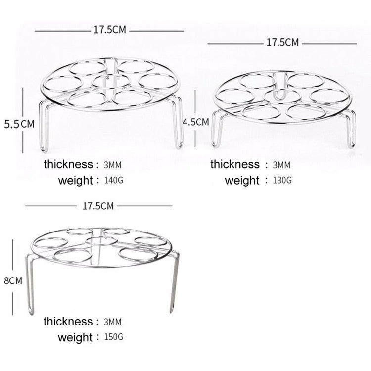 스티머 랙 바구니 계란 야채 찜 받침대 인스턴트 팟 압력솥용, 지름: 17.5cm, 높이: 4.5cm, 지름: 17.5cm, 높이: 4.5cm
