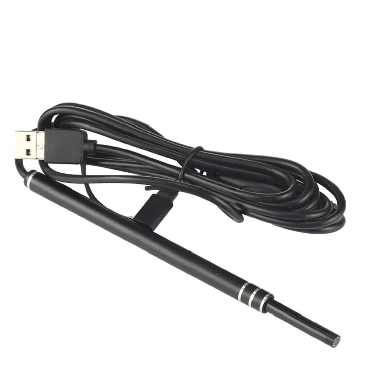 i96 3 in 1 USB 귀 내시경 검사 HD 0.3MP 카메라 시각 귀 스푼 OTG 안드로이드 폰 & PC & 맥북용, 1.85m 길이 케이블, 3 in 1 블랙 0.3MP