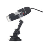1600배 확대 HD 0.3MP 이미지 센서 2-in-1 USB 디지털 현미경 8 LED 및 전문 스탠드 포함, 1600X