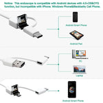 i95 3 in 1 USB 귀 내시경 검사 HD 0.3MP 카메라 시각 귀 스푼 OTG 안드로이드 폰 & PC & 맥북용, 1.75m 길이 케이블, 3 in 1 화이트 0.3MP