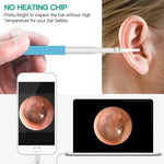i95 3 in 1 USB 귀 내시경 검사 HD 0.3MP 카메라 시각 귀 스푼 OTG 안드로이드 폰 & PC & 맥북용, 1.75m 길이 케이블, 3 in 1 화이트 0.3MP