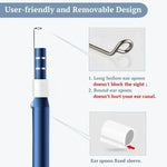 i95 3 in 1 USB 귀 내시경 검사 HD 0.3MP 카메라 시각 귀 스푼 OTG 안드로이드 폰 & PC & 맥북용, 1.75m 길이 케이블, 3 in 1 화이트 0.3MP
