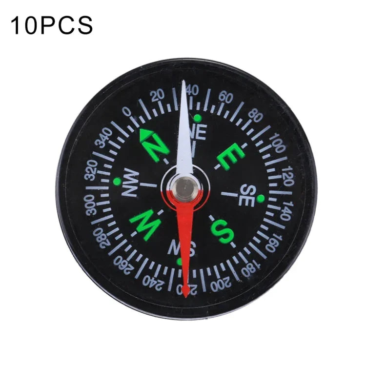 10개입 40mm 야외 스포츠 캠핑 하이킹 포인터 가이드 플라스틱 나침반 하이커 내비게이션, 랜덤 색상 배송, 40mm