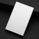 안티마그네틱 스테인리스 스틸 PU 명함 지갑 신용카드 케이스, 사이즈: 10*6.2*0.8cm
