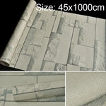 청운석 창의적인 3D 석재 벽돌 장식 벽지 스티커 침실 거실 벽 방수 벽지 롤, 크기: 45 x 1000cm, 청운석