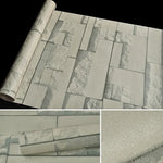 청운석 창의적인 3D 석재 벽돌 장식 벽지 스티커 침실 거실 벽 방수 벽지 롤, 크기: 45 x 1000cm, 청운석