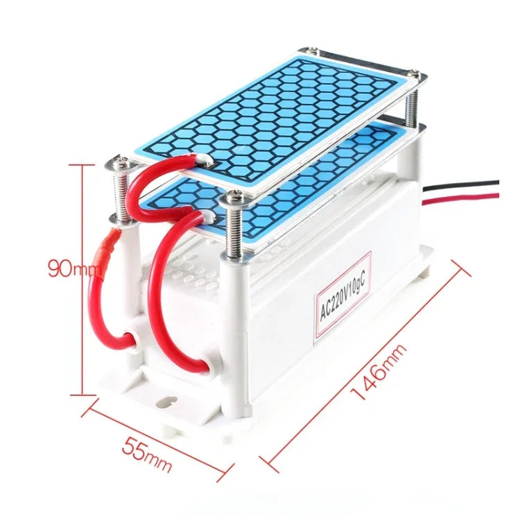 고온 세라믹 플레이트 일체형 오존 발생기 220V 10g 공기 청정기, AC 220V 10G