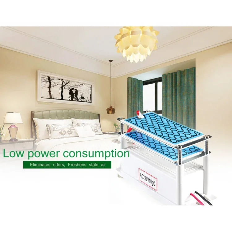 고온 세라믹 플레이트 일체형 오존 발생기 220V 10g 공기 청정기, AC 220V 10G