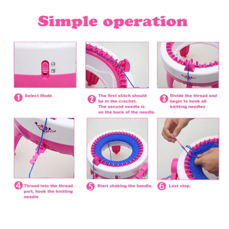 40바늘 DIY 어린이 뜨개질 기계 어린이 뜨개질 장난감