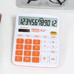 OSALO OS-837VC 12자리 컬러 데스크탑 계산기 태양광 듀얼 파워 계산기